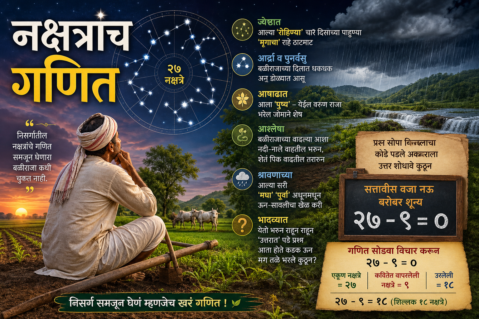 नक्षत्रांच गणित